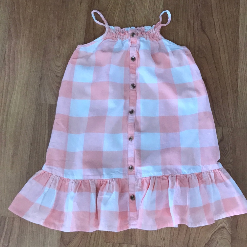 Old navy peachy pink gingham dress